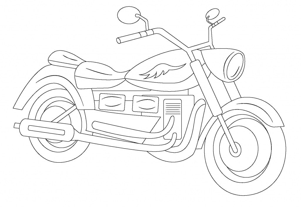 Free printable Motorcycle coloring page #175346 from Transportation collection Free printable Motorcycle coloring page #175346 from Transportation collection