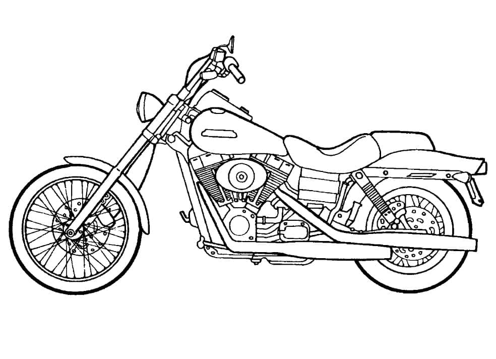 Free printable Motorcycle coloring page #175355 from Transportation collection