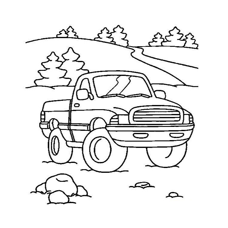Coloring page: Pickup (Transportation) #144291 - Free Printable Coloring Pages