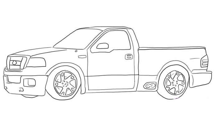 Coloring page: Pickup (Transportation) #144297 - Free Printable Coloring Pages