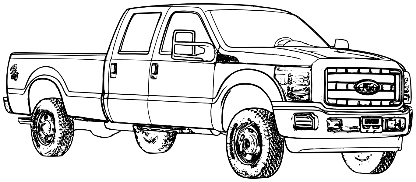 Coloring page: Pickup (Transportation) #144318 - Free Printable Coloring Pages
