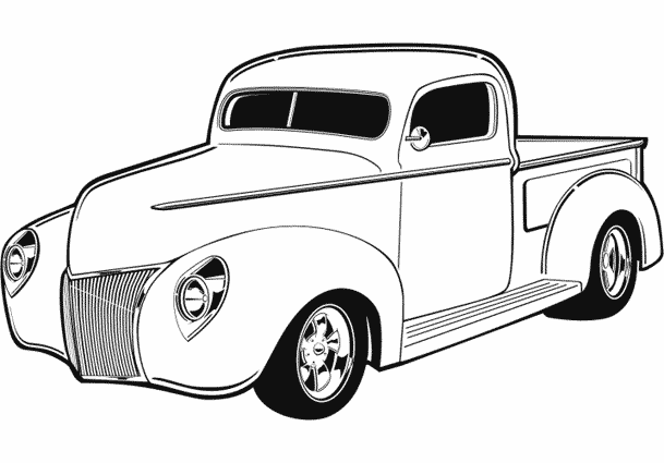 Coloring page: Pickup (Transportation) #144324 - Free Printable Coloring Pages