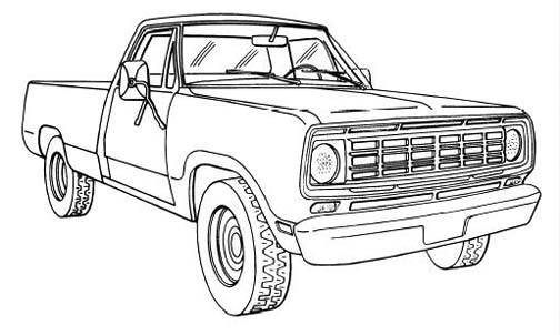 Coloring page: Pickup (Transportation) #144327 - Free Printable Coloring Pages