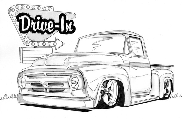 Coloring page: Pickup (Transportation) #144378 - Free Printable Coloring Pages