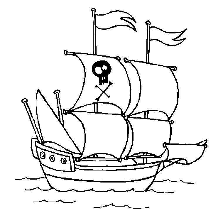 Coloring page: Pirate ship (Transportation) #138204 - Free Printable Coloring Pages