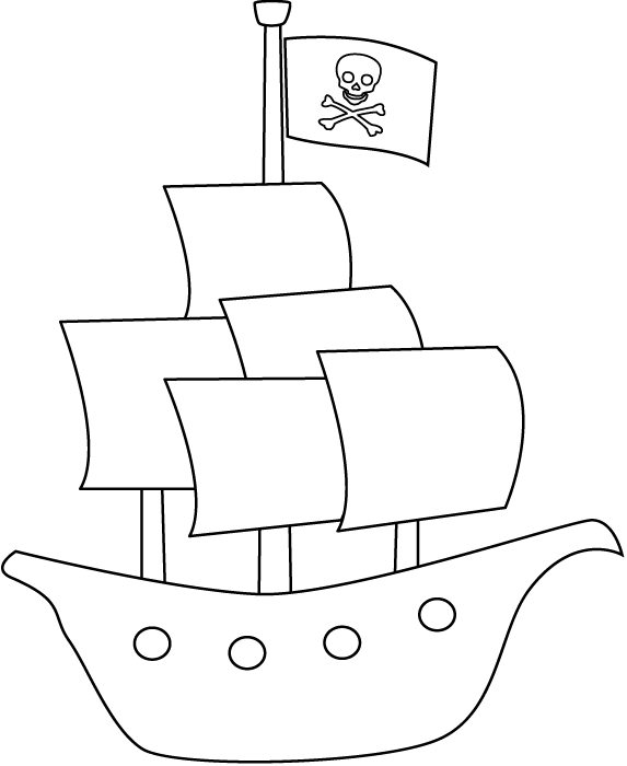 Coloring page: Pirate ship (Transportation) #138216 - Free Printable Coloring Pages
