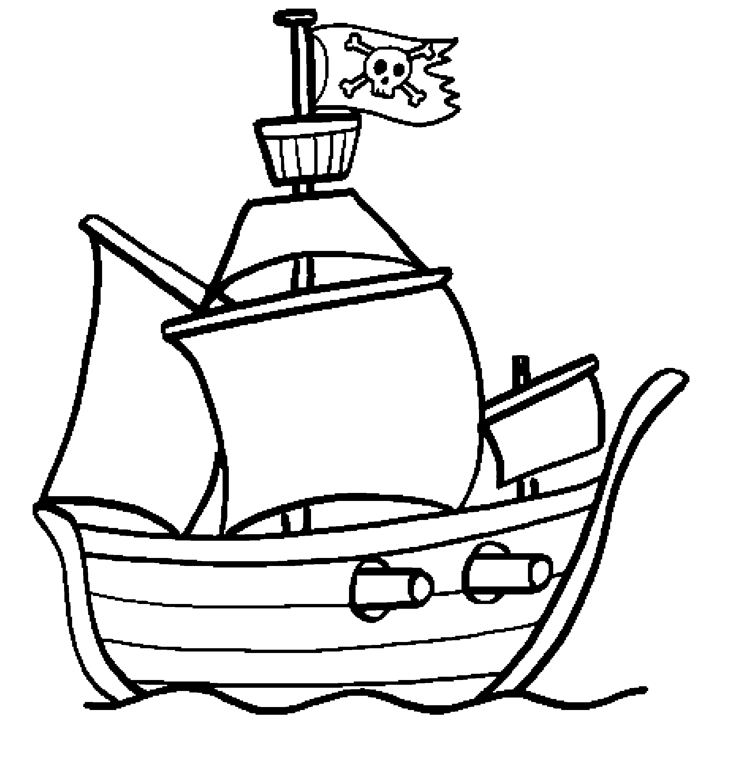 pirate ship coloring page high quality