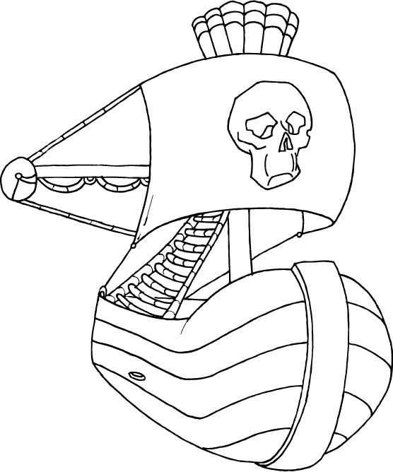 Coloring page: Pirate ship (Transportation) #138283 - Free Printable Coloring Pages