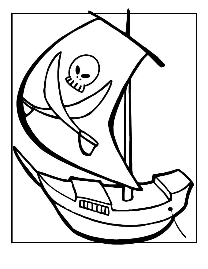 Free printable Pirate ship coloring page #184841 from Transportation collection Free printable Pirate ship coloring page #184841 from Transportation collection