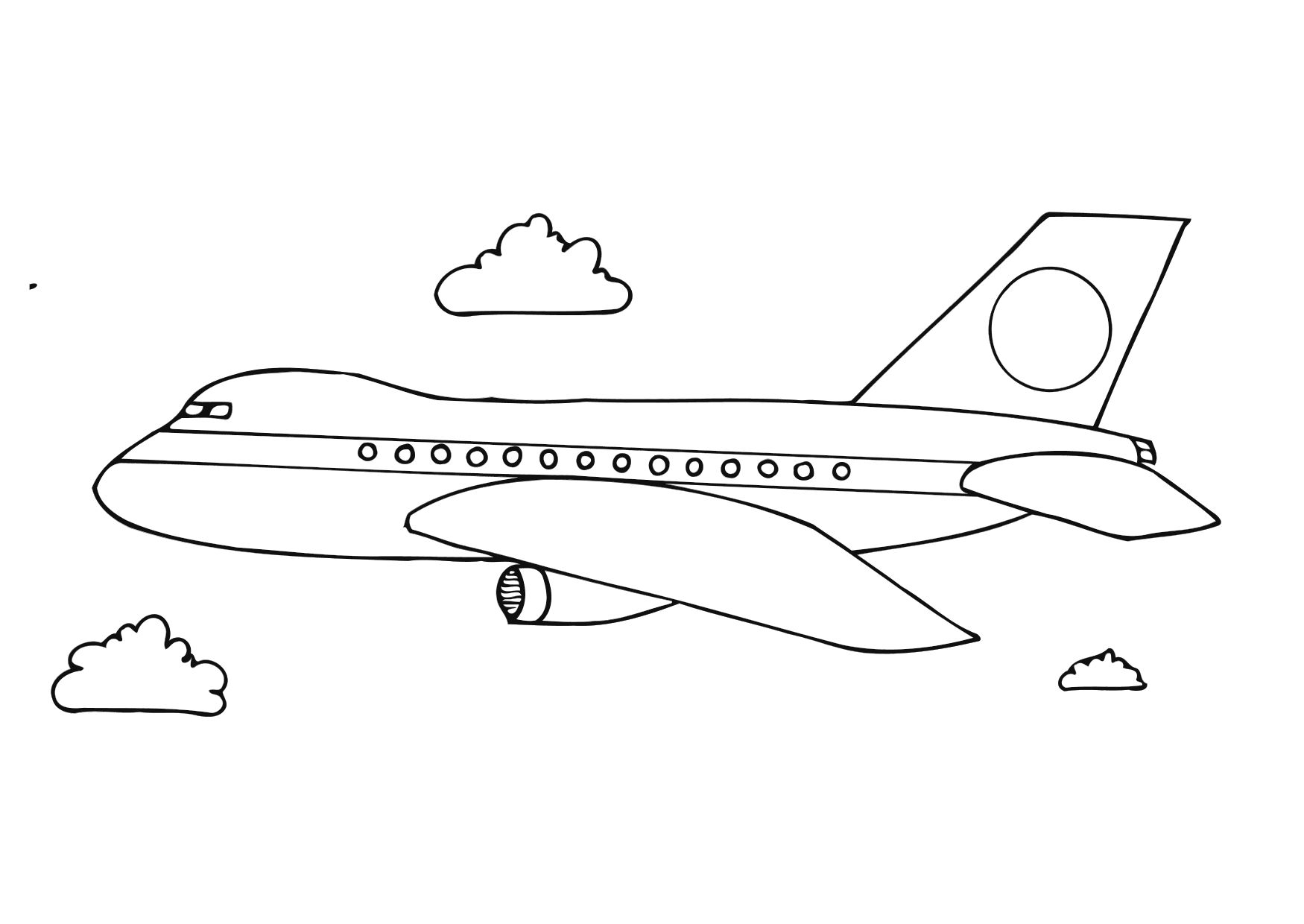 Drawing Plane 18 Transportation – Printable coloring pages