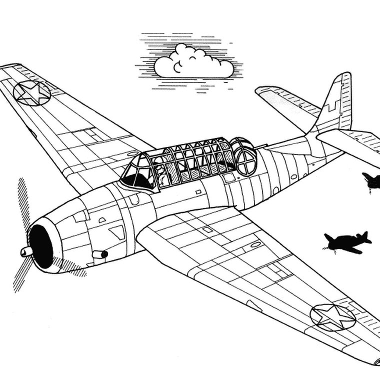 Coloring page: Plane (Transportation) #134813 - Free Printable Coloring Pages