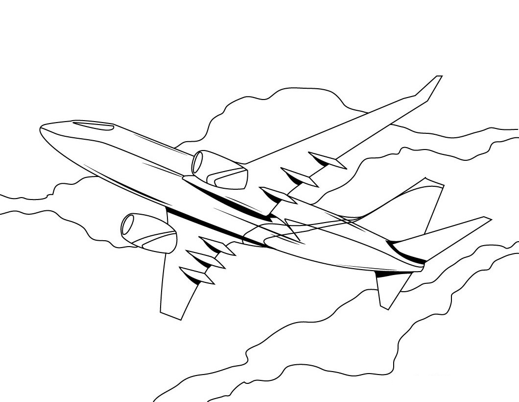 Coloring page: Plane (Transportation) #134825 - Free Printable Coloring Pages