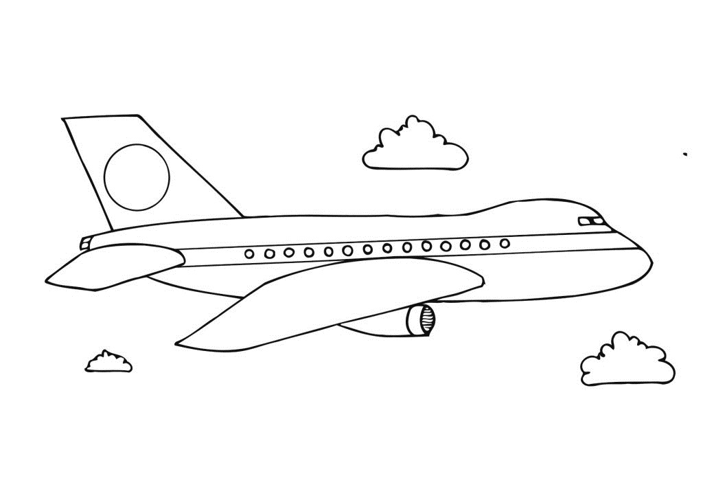 drawing plane 134854 transportation printable coloring pages