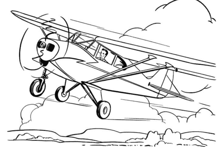 Coloring page: Plane (Transportation) #134864 - Free Printable Coloring Pages