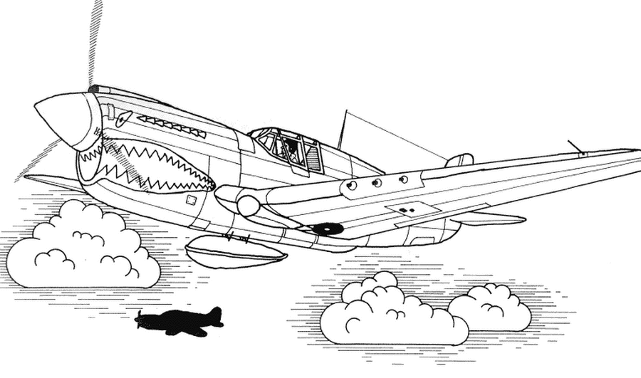 Coloring page: Plane (Transportation) #134879 - Free Printable Coloring Pages