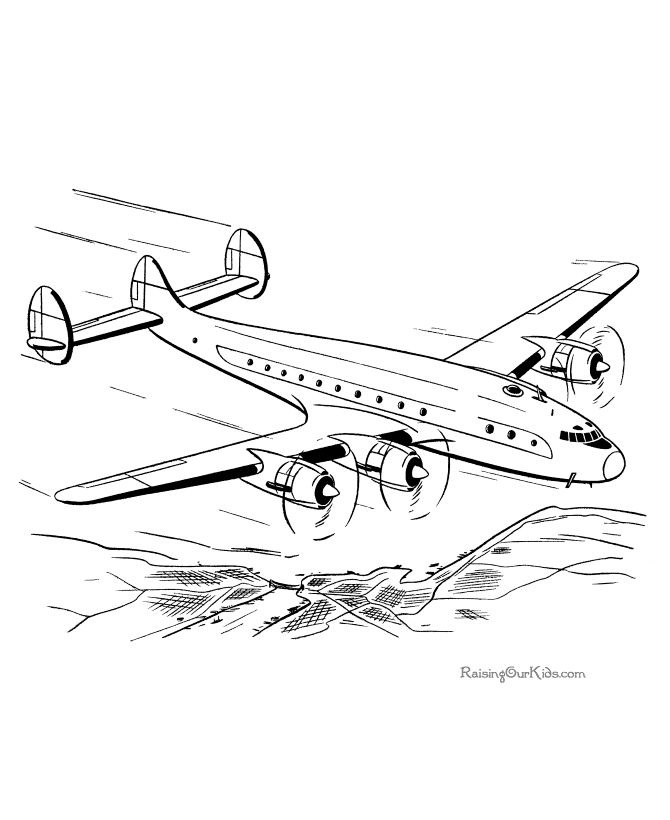 Coloring page: Plane (Transportation) #134903 - Free Printable Coloring Pages