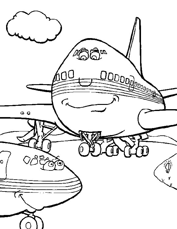 Coloring page: Plane (Transportation) #134910 - Free Printable Coloring Pages