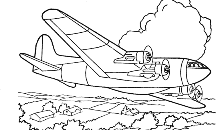 Coloring page: Plane (Transportation) #134933 - Free Printable Coloring Pages