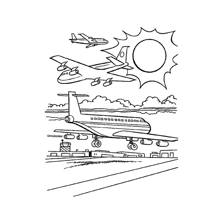 Drawing Plane #134949 (Transportation) – Printable coloring pages
