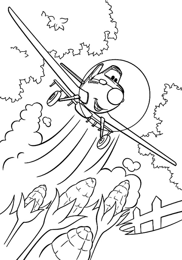 crop duster coloring pages