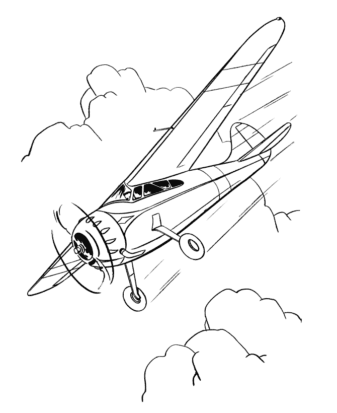 Coloring page: Plane (Transportation) #135021 - Free Printable Coloring Pages