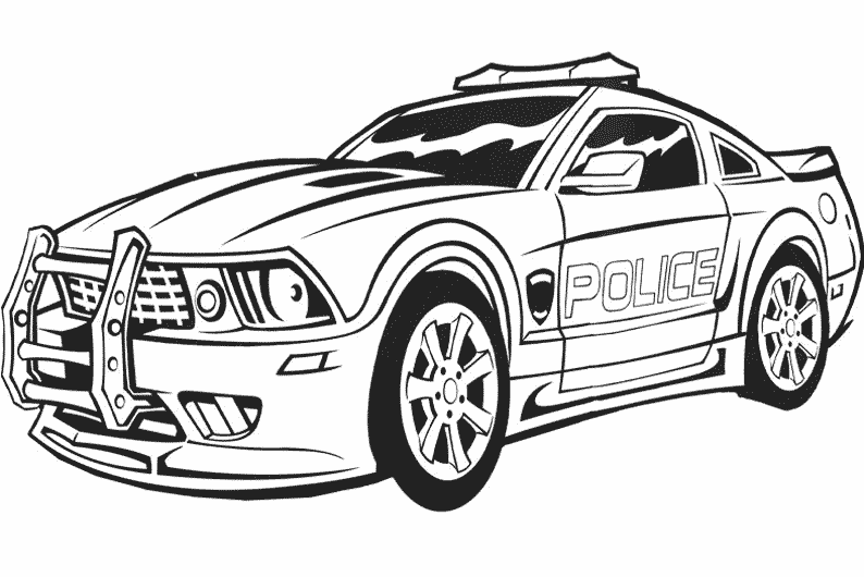 Coloring page: Police car (Transportation) #142938 - Free Printable Coloring Pages