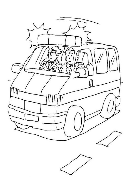 Coloring page: Police car (Transportation) #142940 - Free Printable Coloring Pages