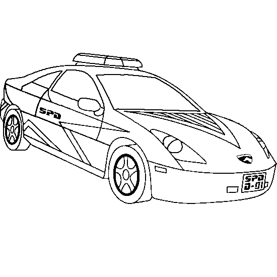 Coloring page: Police car (Transportation) #142945 - Free Printable Coloring Pages