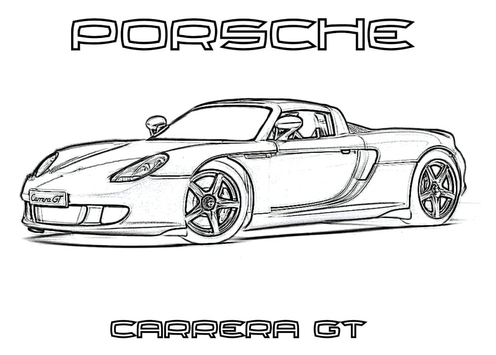 Free printable Porsche coloring page #174263 from Transportation collection Free printable Porsche coloring page #174263 from Transportation collection