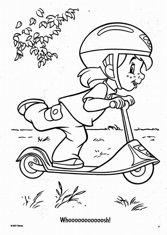 Drawings Push Scooter (Transportation) – Printable coloring pages