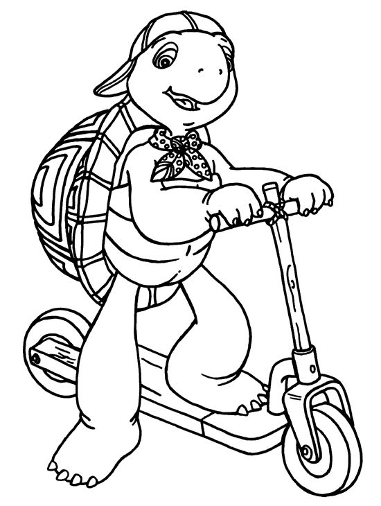 Coloring page: Push Scooter (Transportation) #139093 - Free Printable Coloring Pages