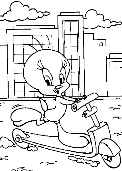 Coloring page: Push Scooter (Transportation) #139104 - Free Printable Coloring Pages