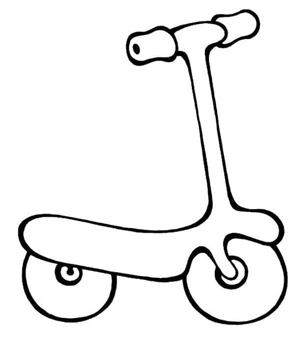 Free printable Push Scooter coloring page #215228 from Transportation collection