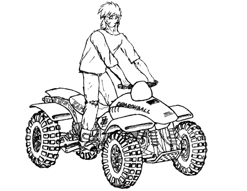 Coloring page: Quad / ATV (Transportation) #143194 - Free Printable Coloring Pages
