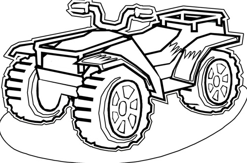 Quad / ATV (Transportation) - Printable coloring pages