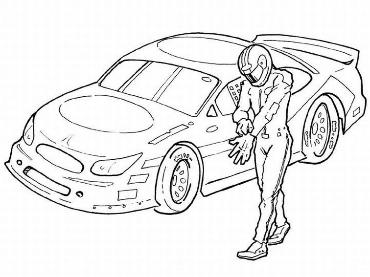 Coloring page: Race car (Transportation) #138845 - Free Printable Coloring Pages