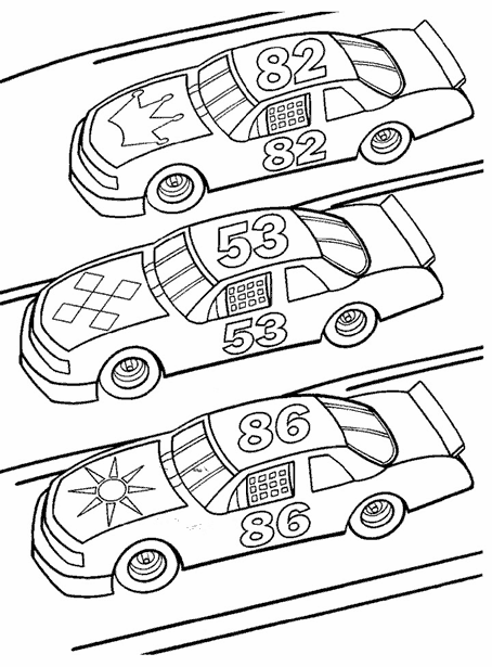 Coloring page: Race car (Transportation) #138857 - Free Printable Coloring Pages