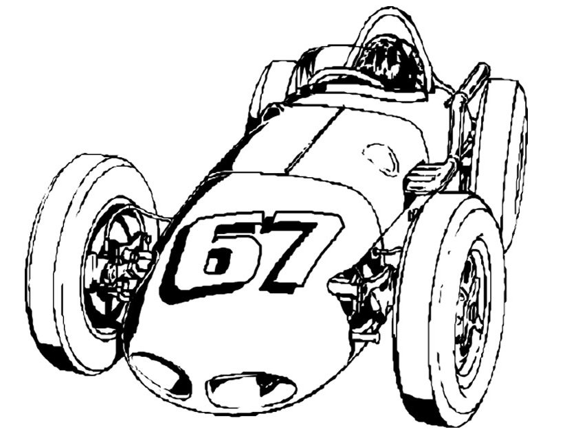 Coloring page: Race car (Transportation) #138867 - Free Printable Coloring Pages