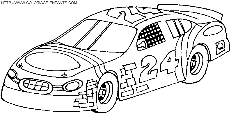 Coloring page: Race car (Transportation) #138881 - Free Printable Coloring Pages