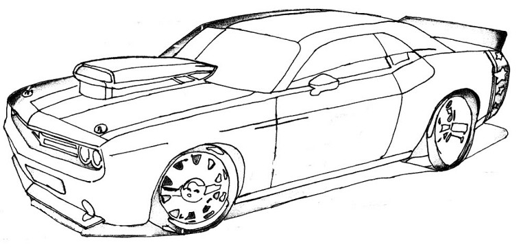 Drawing Race car #138912 (Transportation) – Printable coloring pages