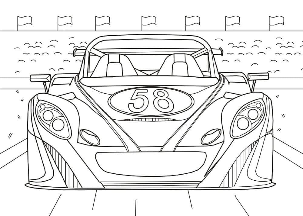 Free printable Race car coloring page #183292 from Transportation collection Free printable Race car coloring page #183292 from Transportation collection