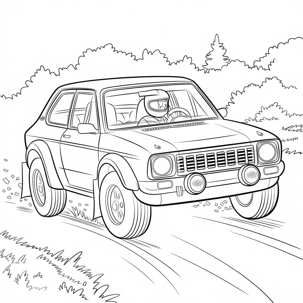 Free printable Rally Car coloring page #217339 from Transportation collection