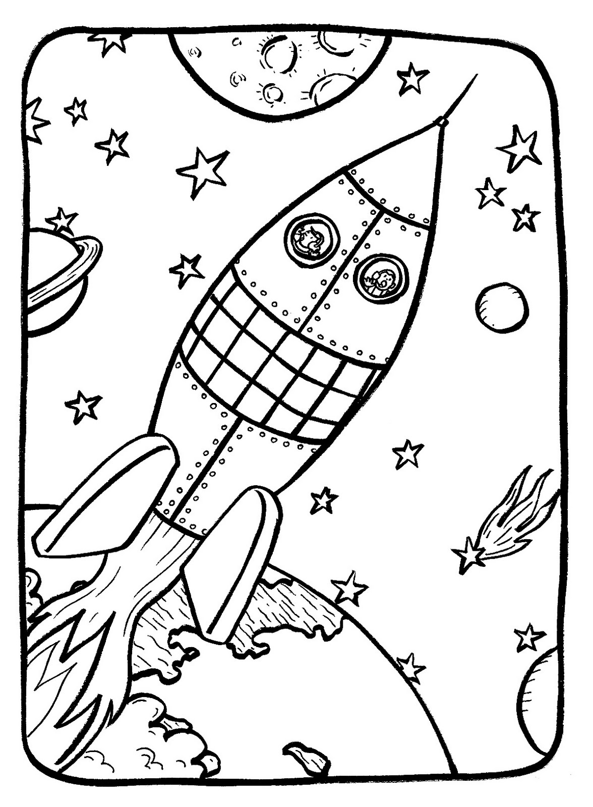 Coloring page: Rocket (Transportation) #140058 - Free Printable Coloring Pages