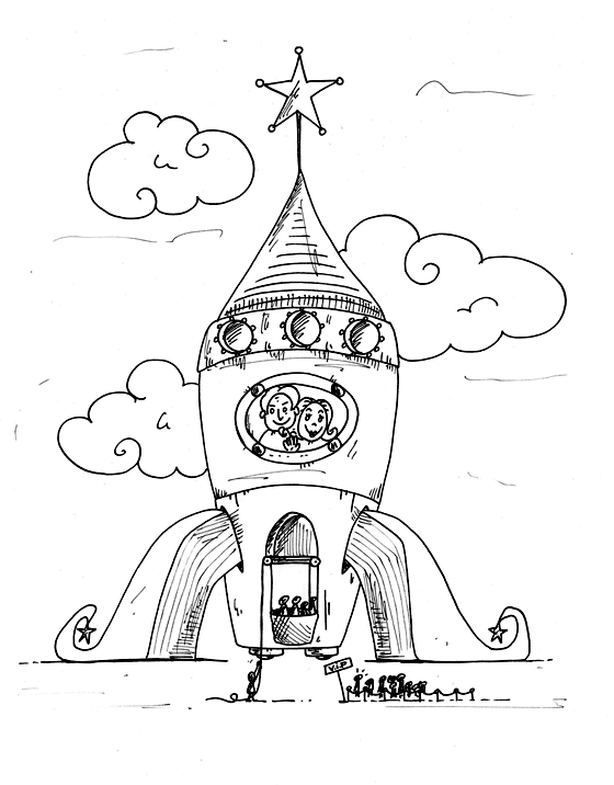 Coloring page: Rocket (Transportation) #140092 - Free Printable Coloring Pages