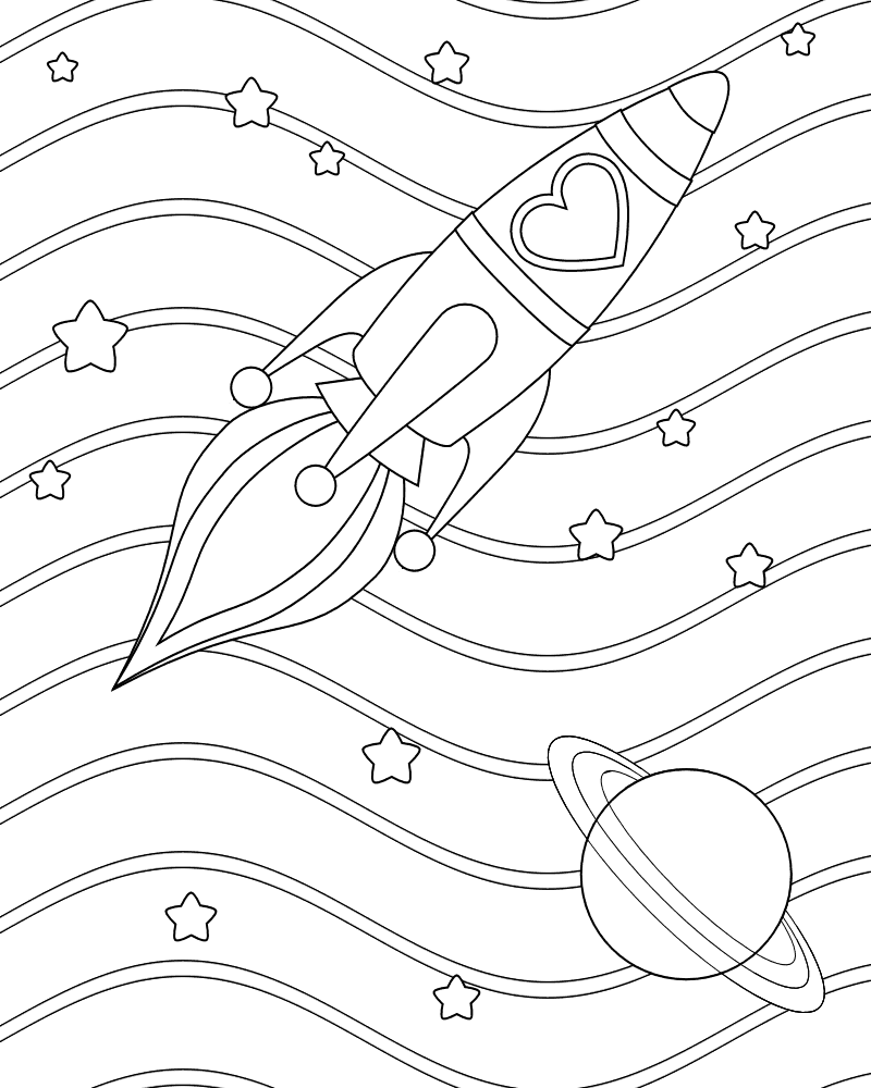 Coloring page: Rocket (Transportation) #140094 - Free Printable Coloring Pages