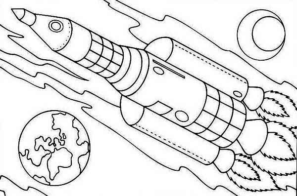 Drawing Rocket #140096 (Transportation) – Printable coloring pages
