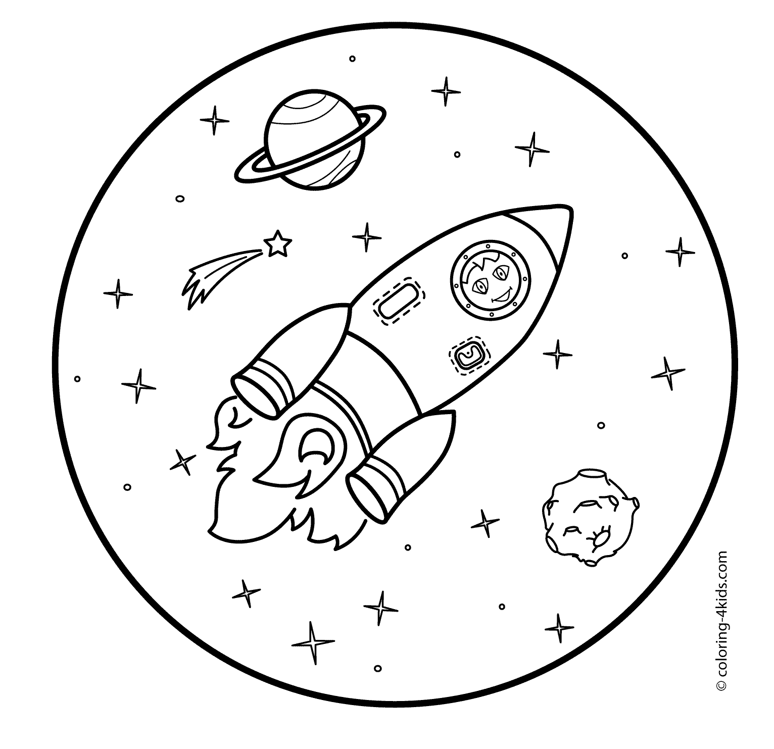 Coloring page: Rocket (Transportation) #140101 - Free Printable Coloring Pages