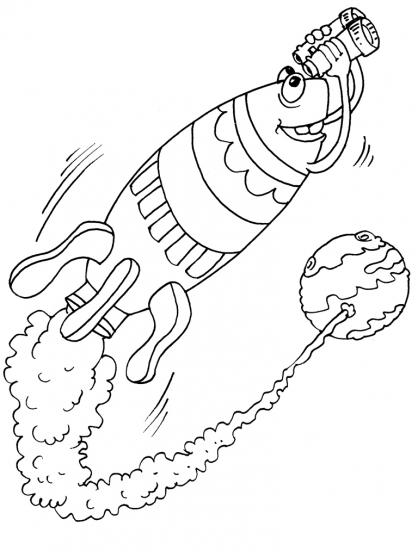 Coloring page: Rocket (Transportation) #140136 - Free Printable Coloring Pages