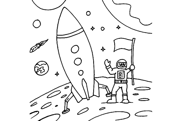 Coloring page: Rocket (Transportation) #140216 - Free Printable Coloring Pages