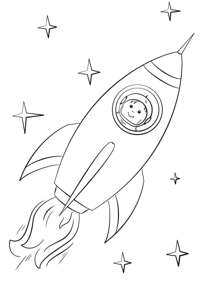 Free printable Rocket coloring page #177557 from Transportation collection